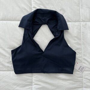 NEW, NEVER WORN: Lululemon Collared Tennis Longline Bra Medium Support, B/C Cup